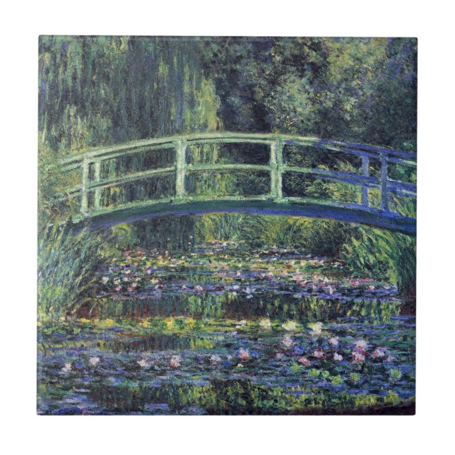 Ponte sobre Waterlily Pond por Claude Monet (Frente)