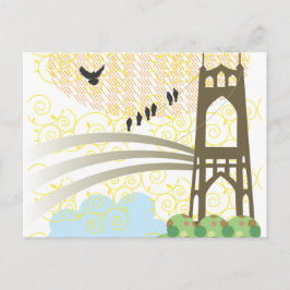 Ponte St. Johns cartão postal de Portland