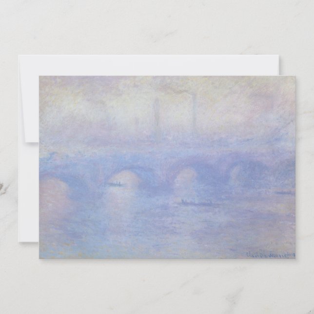 Ponte Waterloo, efeito úmido de Claude Monet (Frente)
