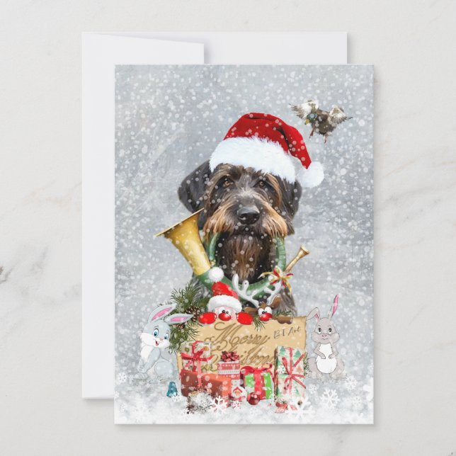 Ponteiro Alemão Wirehaired, Cartão de Caça-Carros (Frente)