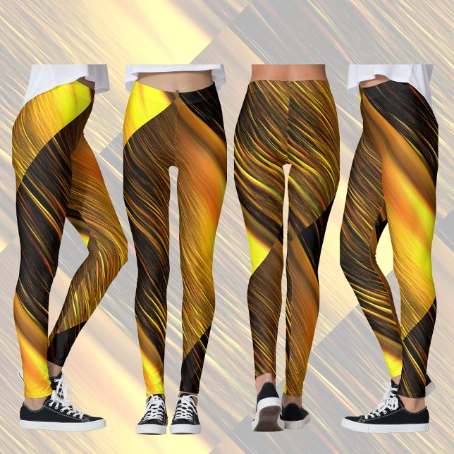 Ponteiro do ouro em Dunas de Areia Leggings de Est (Zazzle Golden Sunset on Sand Dunes Rotated Style Leggings)