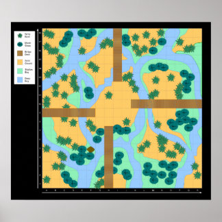 Pontes sobre a água pantanosa - Poster de batalha