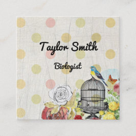 pontilha o cartão de visita moderno do pássaro