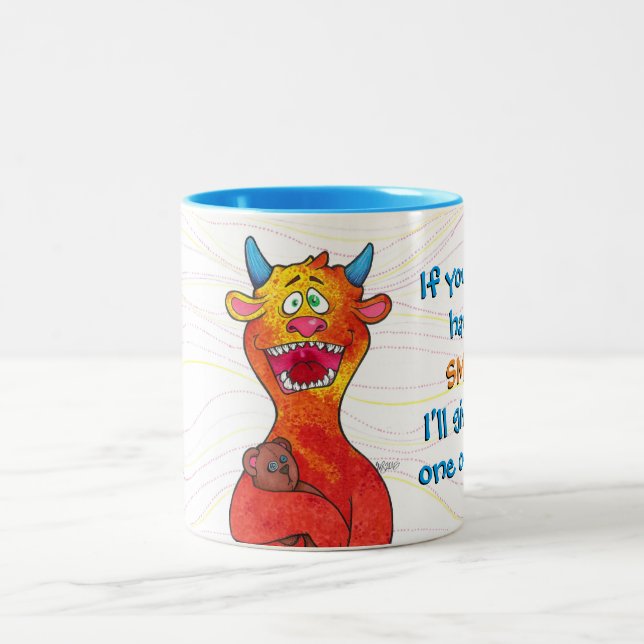 Pontilhe o monstro, caneca (Centro)