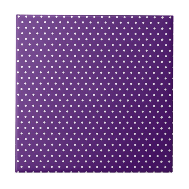 Ponto Branco Fundo Roxo Elegante Bolinhas (Frente)