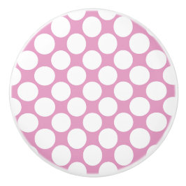 Ponto de bolinhas rosa e branco