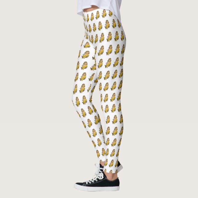 Ponto de Cor: Estilos de Leggings com Moda (Esquerda)