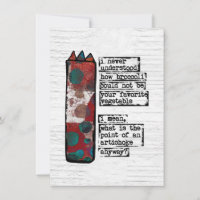 Ponto De Um Artichoke Saudando Cartões Engraçados 