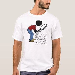 Ponto de vista é camiseta estúpida