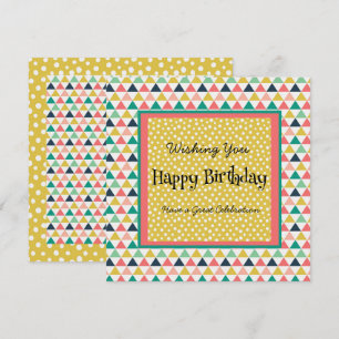 Ponto Dourado Geométrico do Teal Laranja de Aniver