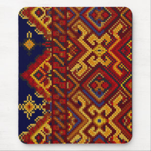 Ponto transversal Mousepad amarelo vermelho