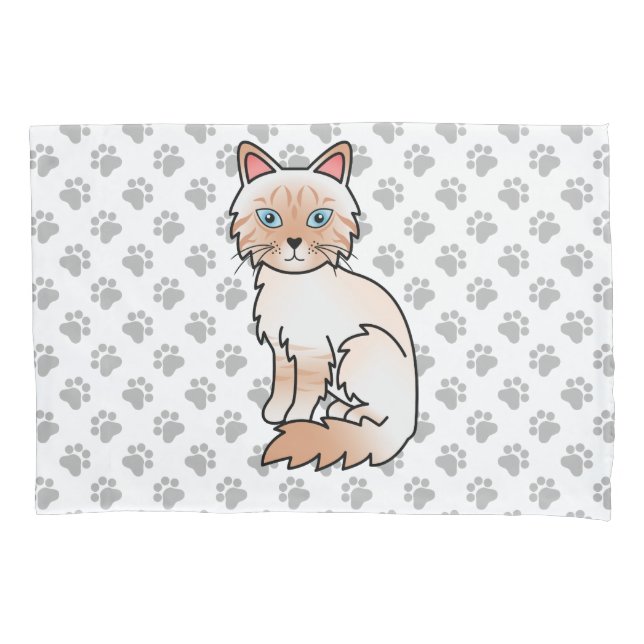 Ponto Vermelho Tabby Birman / Ragdoll Gato Fofo &  (Frente)