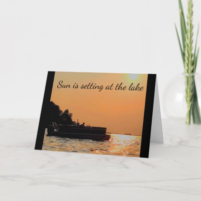 **PONTOON ON ON THE LAKE** CARTÃO DE ANIVERSÁRIO (Frente)