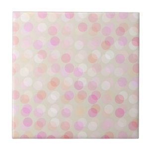 Pontos bolinhos rosa e pêssego