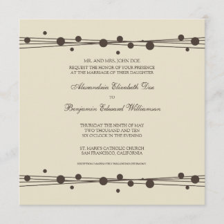 Pontos & convite de casamento modernos 2 da palha