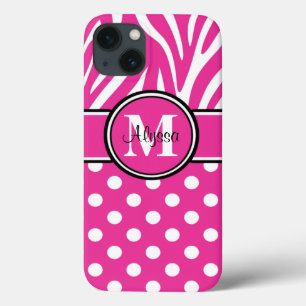 Pontos cor-de-rosa da zebra personalizados