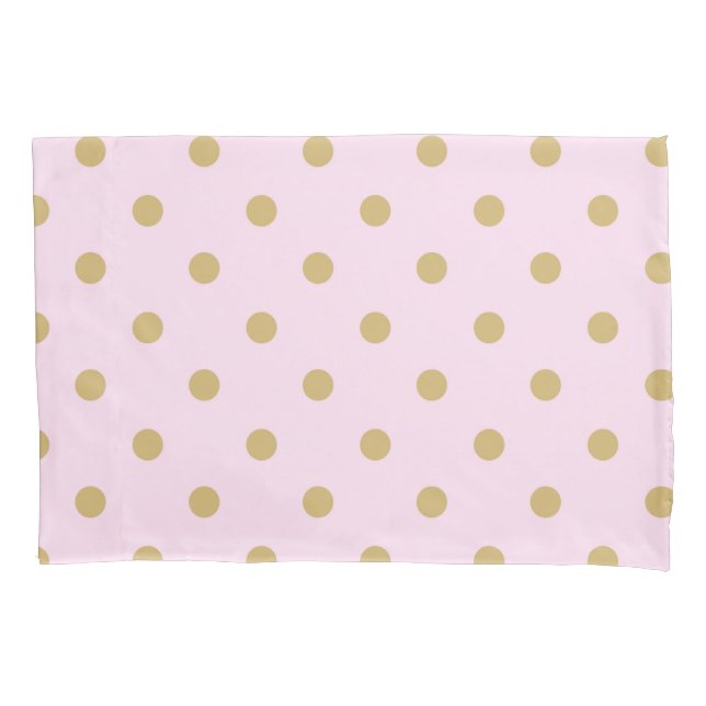 Pontos de Bolinhas Rosa e Dourado Personalizado (Frente)