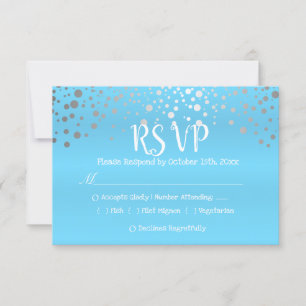 Pontos de Confetti do Bebê Azul e Prata - RSVP