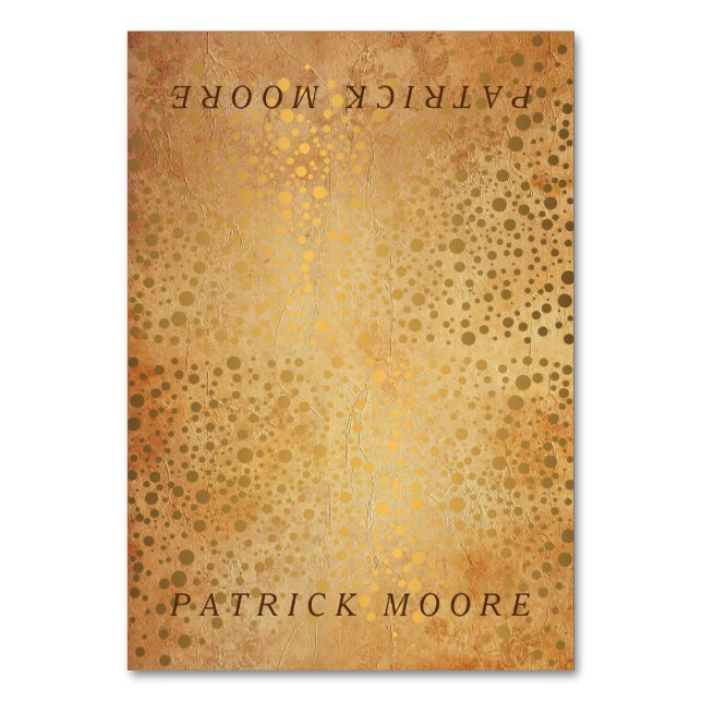 Pontos de Confetti Dourados na moda | Cartões Vint (Frente)