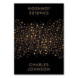 Pontos de Confetti Pretos e Dourados | Cartões