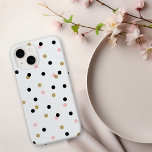 Pontos de Confetti Pretos, Rosa e Dourados<br><div class="desc">Adicione uma pop de diversão ao seu telefone com esta capas de iphone de bolinhas de confetti fofinha, com um padrão lúdico e na moda. Personalize-o com o seu nome ou as iniciais do monograma para um toque exclusivo! Escolha entre uma variedade de cores para corresponder ao seu estilo, seja...</div>