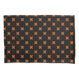 Pontos de cruz laranja a preto