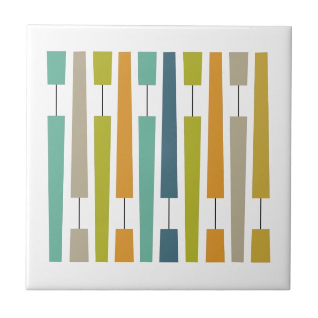 Pontos de Exclamação Coloridos Meio século Geométr (Frente)