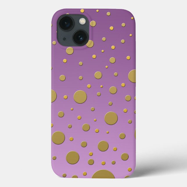 Pontos de Ouro Aleatórios no Desenho Roxo (Verso)