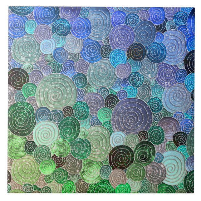 Pontos e Círculos Brilhantes de Luxo - Água fresca (Frente)