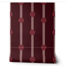 Pontos e Listras Geométricas Burgundy Minimalista