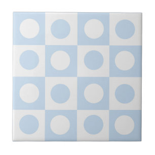 Pontos e quadrados Azul Pastel verificado