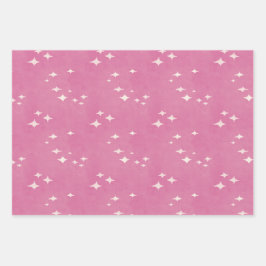 Pontos, estrelas e xadrez rosa-quente