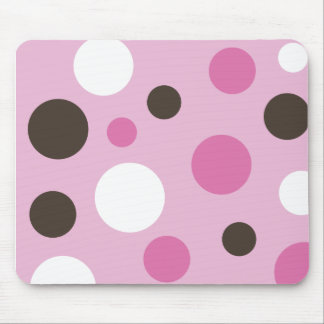 Pontos Mousepad cor-de-rosa