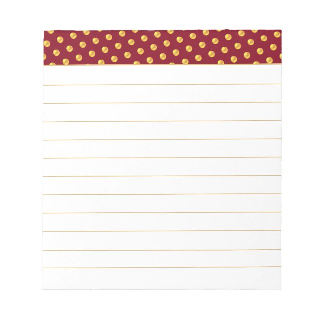 Pontos Polka Dourados em Bloco de Notas Marrom e B (Frente)