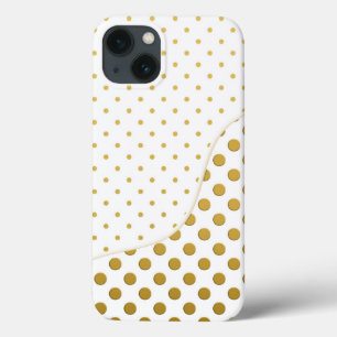 Pontos Polka em Dourado e Branco