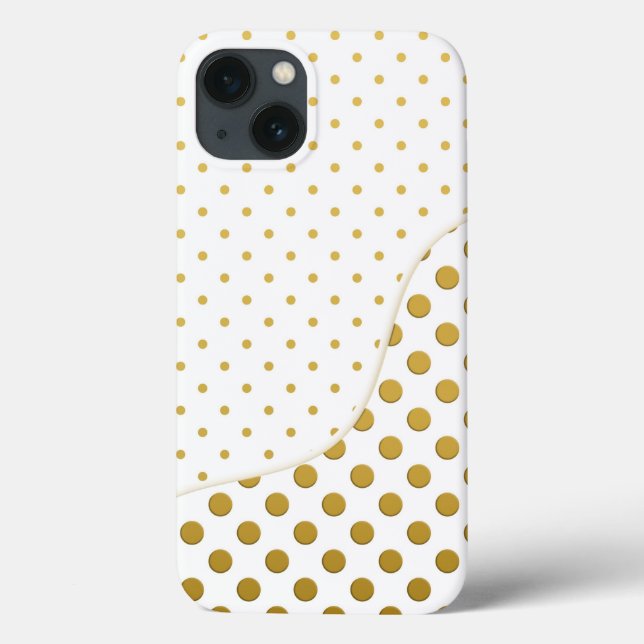 Pontos Polka em Dourado e Branco (Verso)