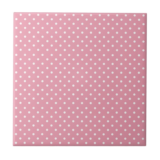 Pontos Polka em Padrão Rosa (Frente)