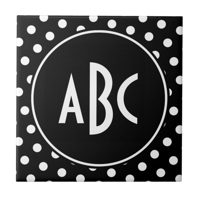Pontos Pretos e Brancos Monogramados (Frente)