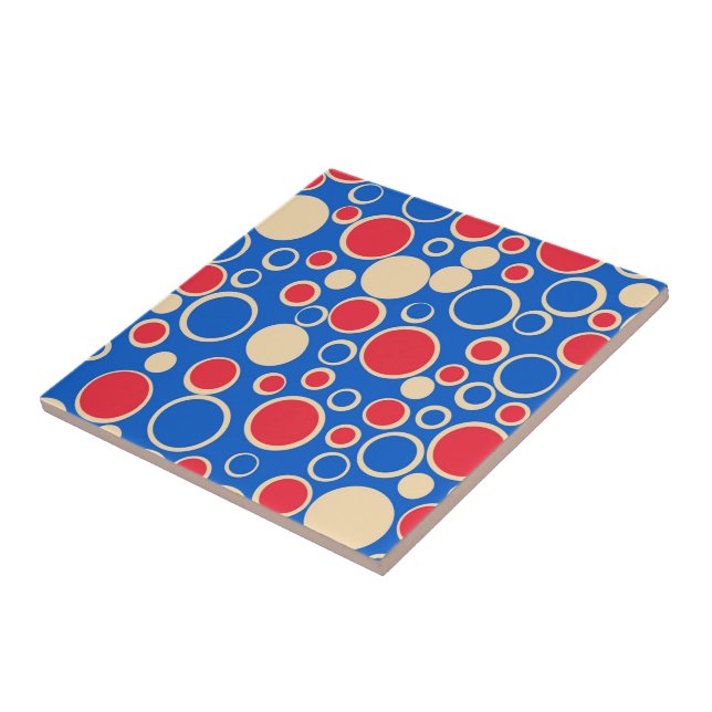 Pontos Vermelhos E Azuis Em Azul (Lateral)