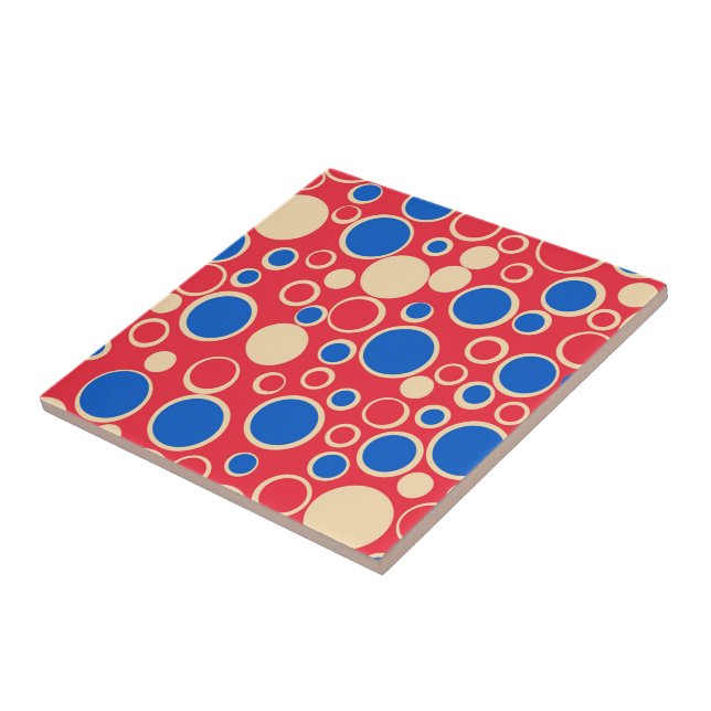 Pontos Vermelhos E Azuis Em Vermelho (Lateral)