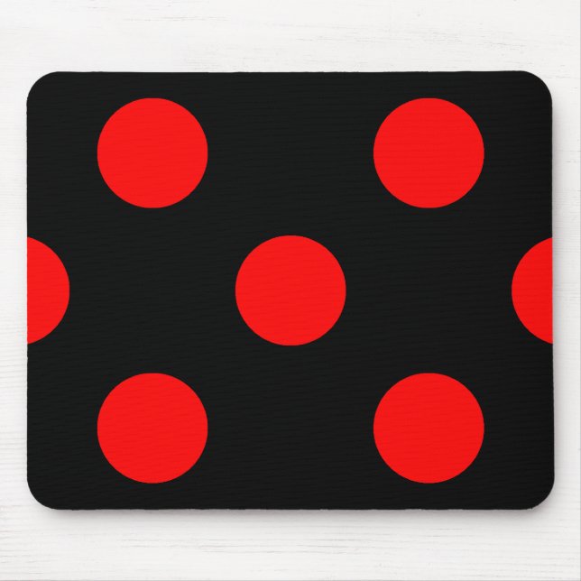 Pontos Vermelhos em Mousepad Preto (Frente)