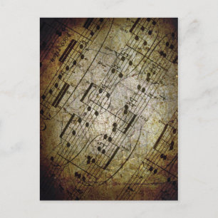 Pontuação musical antiga, notas de música grunge