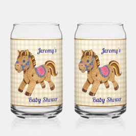 Pony Baby Shower Soda Glass