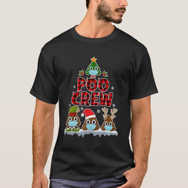 Poo de Natal Camisa de Camisa de Rosto de Máscara  (Frente)