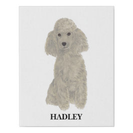 Poodle de Prata de Cinzas Personalizadas