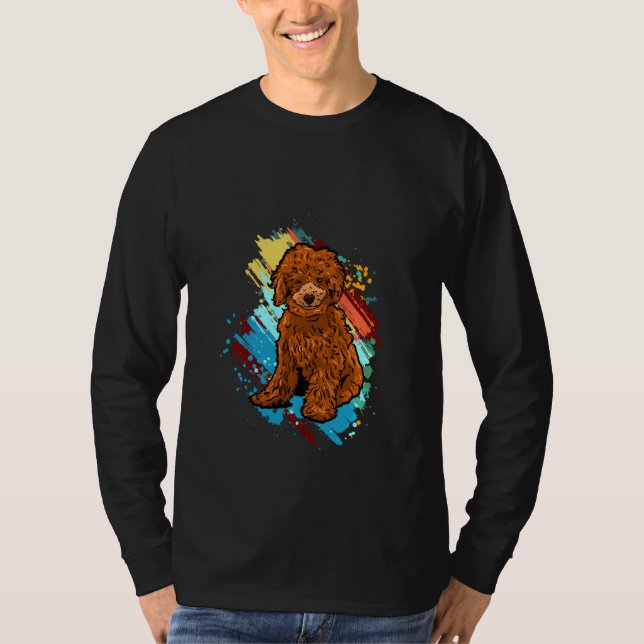 Poodle Engraçado Puppies Pullover (Frente)