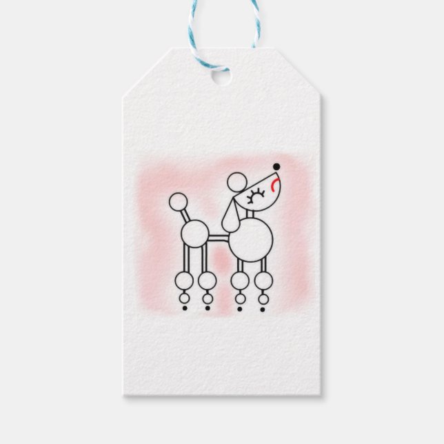 Poodle Lover Gifts, Etiqueta Poodle Gift (Frente)