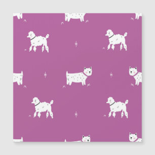 Poodle Roxo: Padrão Retroativo Monocromático