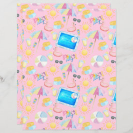 Pool Party Scrapbook Paper in Pink
