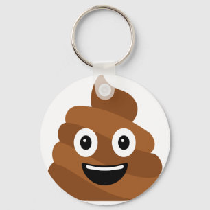 Poop Emoji Button Chaveiro